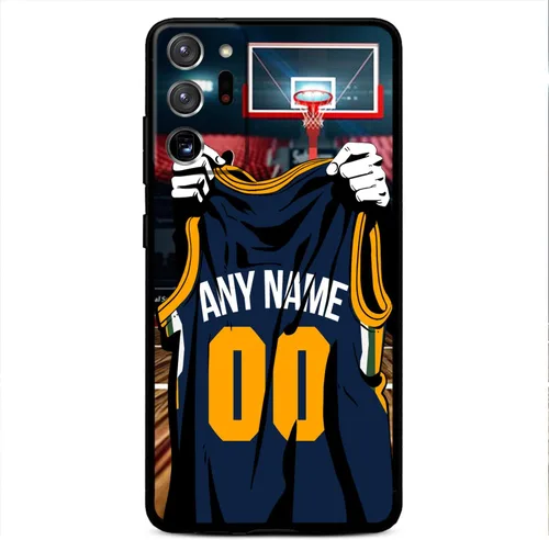 Miniatura 27 de Nombre y número personalizados, camiseta de baloncesto de Los Ángeles, funda de silicona líquida para Samsung Galaxy Note 20/20 Ultra 10 Pro Note 9