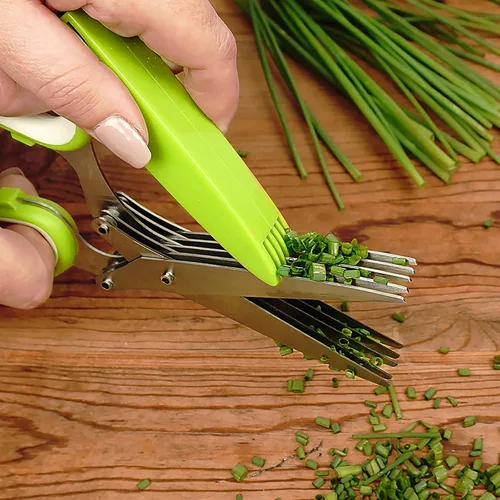 Miniatura 5 de Tijeras RSVP International, herramienta de cocina para frutas y verduras, apto para lavavajillas, color verde