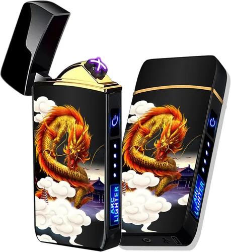 Miniatura 10 de T3-Tiger - Encendedor de arco inteligente, recargable por USB, resistente al viento, sin llama, encendedor de plasma ligero para fuego, barbacoas