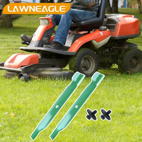 Miniatura 2 de 532134149 Cuchillas de cortacésped con pernos y arandelas para Husqvarna YTH18542 YTA18542 YTH1842 YTH22V42 Tractores Reemplaza 134149 Craftsman