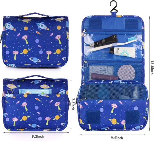 Miniatura 3 de Neceser colgante para niños para niñas y niños, Azul (Space Blue)