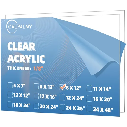 Miniatura 26 de CALPALMY Paquete de 2 hojas acrílicas transparentes grandes de 1/8 pulgadas de grosor, hojas de plexiglás precortadas de 36 x 48 pulgadas