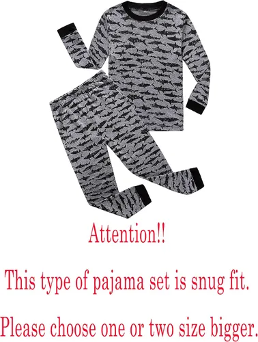 Miniatura 2 de Family Feeling Conjunto de pijamas para niños pequeños, 100% algodón, pijamas para niños pequeños