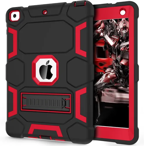 Miniatura 25 de CCMAO Funda para iPad de 6ª/5ª generación (9.7 pulgadas, 2018/2017), iPad Air de 2ª generación (2014) con soporte, funda protectora híbrida a prueba