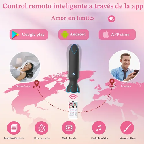 Miniatura 2 de Mini vibrador bala juguetes sexuales para adultos - Juguetes sexuales femeninos controlados por aplicación con 9 modos de vibración, lápiz labial