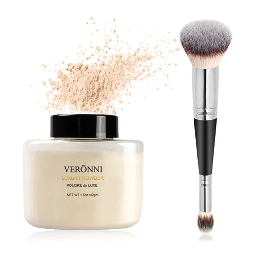 Miniatura 10 de Polvo de ajuste suelto de 4 colores, maquillaje de plátano de lujo para acabado facial, cobertura de larga duración, acabado mate iluminador