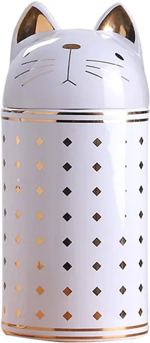Miniatura 8 de HAUCOZE Tarro de galletas de gato decorativo para dulces con tapa, moderno recipiente de decoración de cocina, recipiente de cerámica para regalo