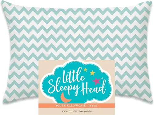 Miniatura 64 de Little Sleepy Head Funda de almohada para niños pequeños, 100% algodón y funda de almohada hipoalergénica para almohada de niños pequeños, funda