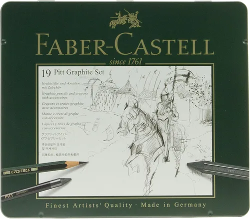 Miniatura 2 de Faber-Castel - Juego de lata de grafito Pitt (19 piezas)