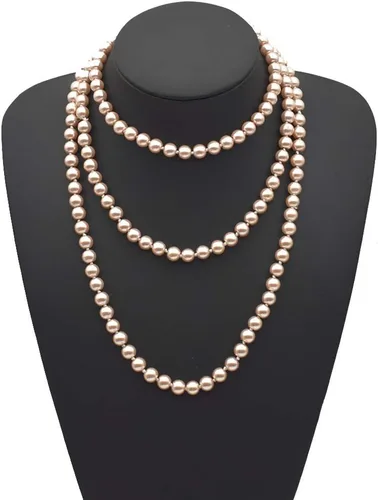 Miniatura 3 de Collar para mamá, regalo para el día de la madre, collar de perlas largas en Y Boho de 0.236 pulgadas con perlas falsas con cuentas, collares