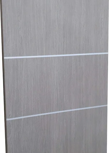 Miniatura 4 de SARTODOORS Puertas corredizas de derivación para armario de 60 x 80 pulgadas con herrajes Planum 0020 roble gris Juego de molduras de rieles