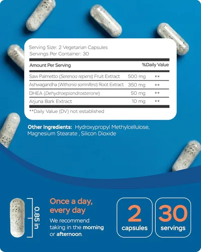 Miniatura 5 de 4Well Products Saw Palmetto para hombres y suplementos para la salud de la próstata con extracto de Arjuna, fórmula avanzada Saw Palmetto y extracto