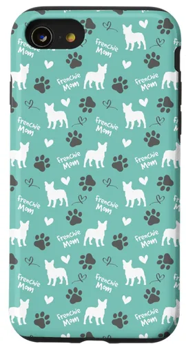 Miniatura 18 de Funda para iPhone 13 Pro Max Frenchie Mom Bulldog Francés Mamá Azul Mujeres
