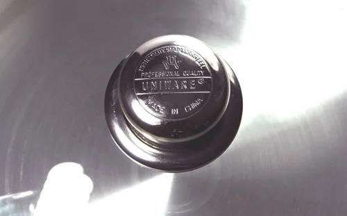 Miniatura 5 de Uniware Horno holandés Caldero de calibre pesado de aluminio con tapa de vidrio, plata (13.5 QT)