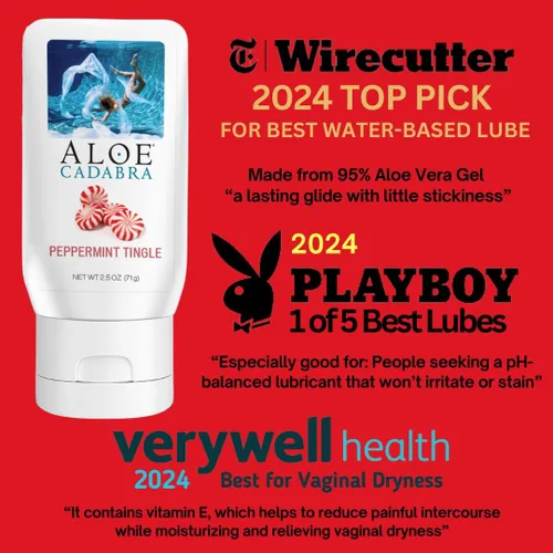 Miniatura 5 de Aloe Cadabra Lubricante personal con sabor e hidratante vaginal, lubricante orgánico de aloe comestible para hombres, mujeres y parejas, no mancha