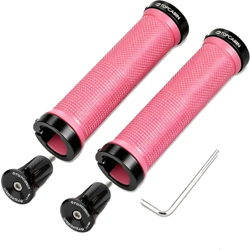 Miniatura 20 de TOPCABIN - Puños de manillar de bicicleta de doble bloqueo - Puños de goma cómodos para BMX y bicicleta de montaña