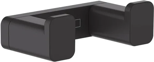 Miniatura 6 de hansgrohe AddStoris 41755340 - Accesorios de doble gancho en cromo negro cepillado de 1 pulgada Cromo cepillado negro