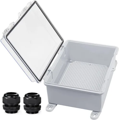 Miniatura 20 de Caja Eléctrica Impermeable a Prueba de Polvo Caja de Conexiones Resistente a la Intemperie IP67 Carcasa de Plástico ABS Caja de Proyecto