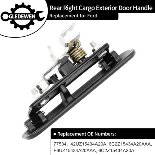Miniatura 3 de Manija de puerta exterior (metálica), compatible con Ford E150 E250 E350 E450 Econoline de 1992-2014, lado del acompañante, trasera derecha