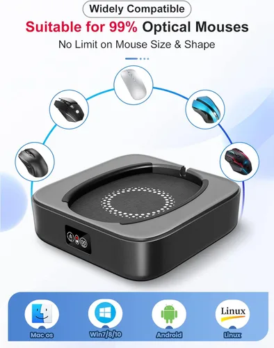 Miniatura 6 de Meatanty Mover de Ratón Indetectable, Dispositivo de Jiggle de Ratón Supersilencioso Se Mueve Al Azar, Agitador Sacudidor Automático Risueño