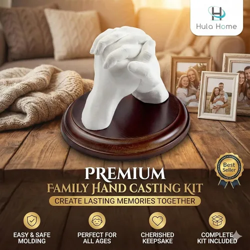 Miniatura 6 de Kit de moldeo a mano Hula Home para parejas o familia con placa de montaje Regalos DIY de aniversario para ella y él, escultura de recuerdo, boda