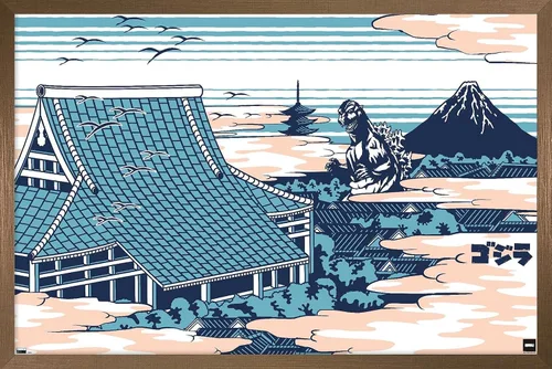Miniatura 14 de Trends International Godzilla - Póster de pared en las nubes, 34 pulgadas de largo x 22.4 W, versión premium sin marco
