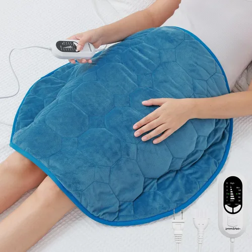 Miniatura 13 de immtree Almohadilla térmica con peso para un alivio más profundo del dolor, 7 libras de tamaño XXXL (29 x 24) con tecnología de calor rápido, mantas