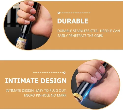 Miniatura 4 de Abridor de vino, abridor de vino MIni, bomba de presión de aire de bolsillo portátil de viaje, abrebotellas de vino, Porta de viaje para el hogar
