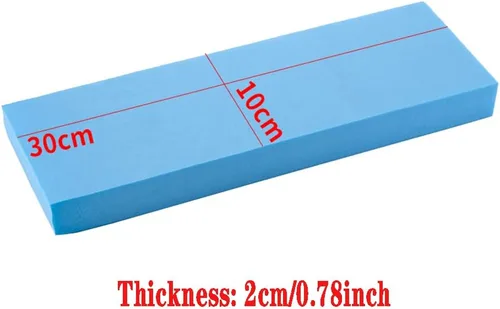 Miniatura 2 de Tablero de espuma de alta densidad para suministros de bricolaje, bloques rectangulares gruesos para tallar, escultura, arte, 3.9 in x 11.8 in, Azul