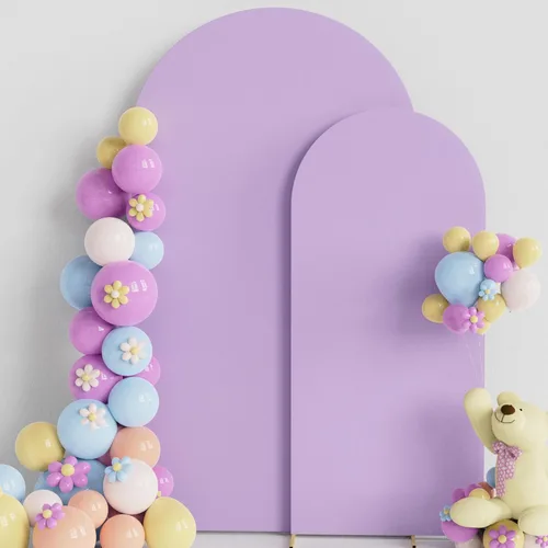 Miniatura 7 de Putros Funda para Arco de Boda 7.2 pies, Cubiertas de Soporte de Fondo Chiara de Spandex Negro Ajustado con Parte Superior Redonda de 6 pies, Juego