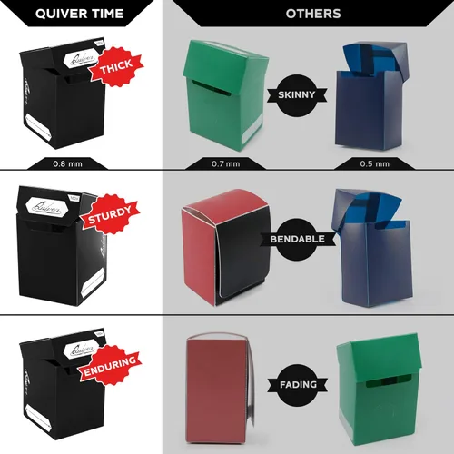 Miniatura 2 de Quiver Time Más de 100 bloques de cartas coleccionables estándar para MTG Deck y otras tarjetas TCG, juego de 5 cajas de cartas Commander con 2 rojo