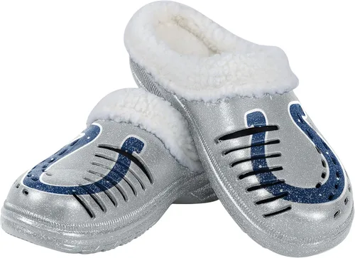 Miniatura 27 de FOCO - Zuecos con logotipo del equipo de la NFL para mujer, forro de sherpa y brillo