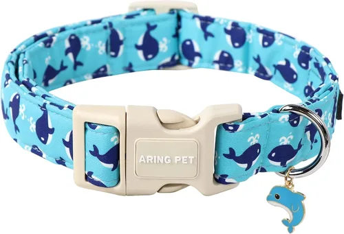Miniatura 22 de Aring Pet Collar de algodón, ligero y ajustable, con hebilla de liberación rápida para perros pequeños, medianos y grandes, para cachorros, S