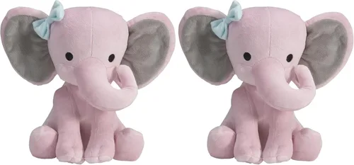 Miniatura 4 de Bedtime Originals Twinkle Toes - Peluche de elefante rosa, color avellana, 1 unidad (paquete de 1)