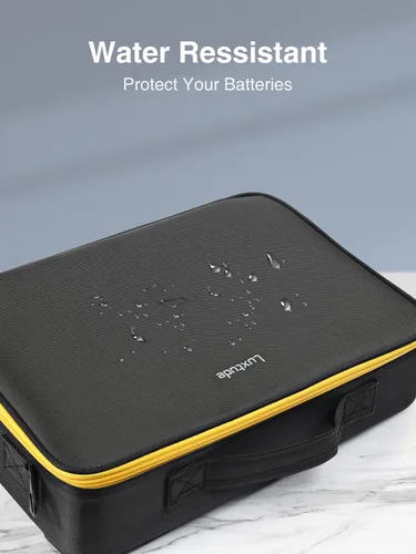 Miniatura 4 de Luxtude Funda de batería extra grande para Dewalt/Milwaukee/Ryobi 12V/18V/20V batería y cargador, organizador de baterías de herramientas