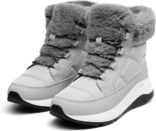 Miniatura 4 de DREAM PAIRS Zaylee - Botas de nieve de invierno para mujer, botines impermeables de piel sintética, botas cortas cómodas para mujer