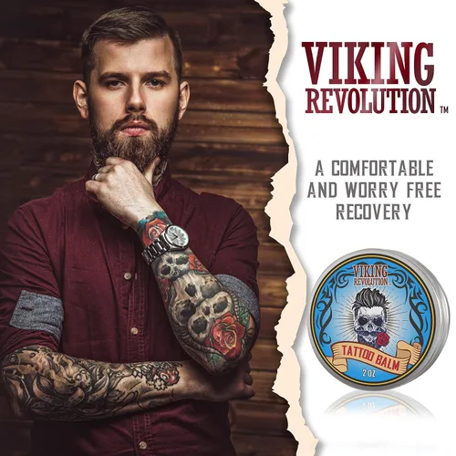 Miniatura 7 de Viking Revolution Bálsamo para el cuidado del tatuaje para antes, durante y después del tatuaje, crema hidratante natural para el cuidado posterior
