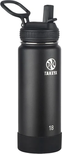 Miniatura 45 de Takeya Actives - Botella de agua de 24 onzas con tapa con popote, aislamiento de acero inoxidable de doble pared, apta para lavavajillas y sin BPA