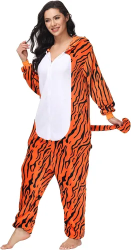 Miniatura 2 de Petrella Pijama de forro polar de animal para mujer, disfraz de una pieza para Navidad, Halloween, cosplay