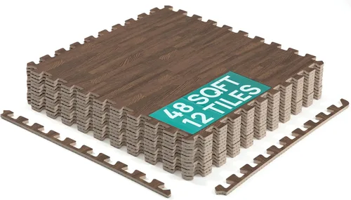 Miniatura 10 de Yes4All Alfombrillas Entrelazadas de EVA, Baldosas de Suelo tipo Rompecabezas, Acolchado de Suelo de Espuma con Borde para Muebles, Espacio