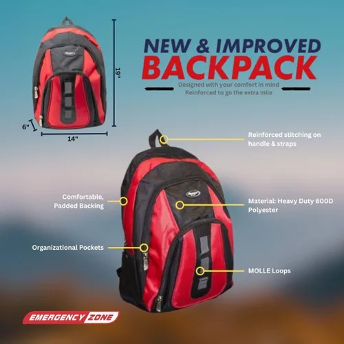 Miniatura 2 de Essentials Kit completo de supervivencia de lujo para 2 y 4 personas Bug-Out-Bag Kit de bolsa de emergencia para incendios forestales, huracanes