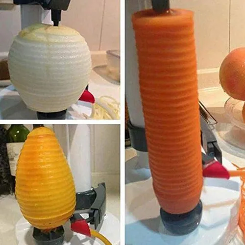 Miniatura 2 de Pelador eléctrico de patatas, herramienta giratoria automática para pelar manzanas, máquina multifunción de acero inoxidable para patatas y peras