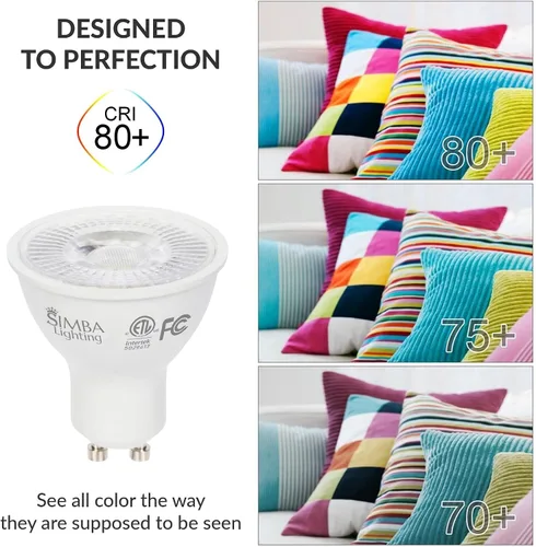 Miniatura 6 de Simba Lighting Bombilla LED GU10 de 5 W ETL, no regulable (paquete de 6) halógena de 50 W de repuesto MR16 para acento, iluminación de pista, haz
