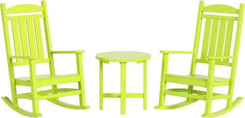 Miniatura 8 de WestinTrends Malibu - Mecedora para exteriores/patio, color lima