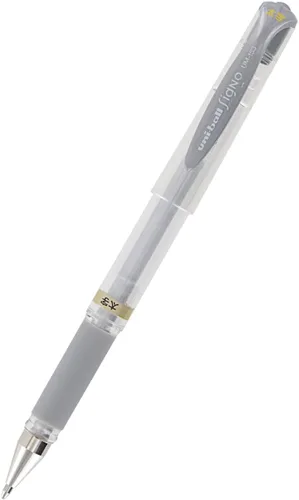 Miniatura 2 de Pluma de punta rodante Uni-Ball Signo UM-153, tinta de gel, con Punta amplia, de 1.0 mm, paquete de 3 unidades, plateado, (Silver Ink) 12