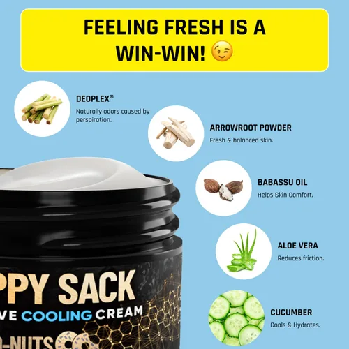 Miniatura 3 de Derm Dude Happy Sack Ball - Desodorante y crema cómoda para hombres, defensa del sudor antirozaduras, control de olores, desodorante e higiene sin