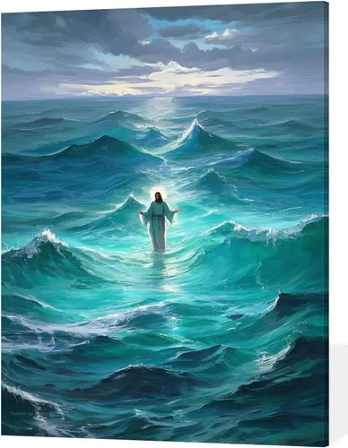 Miniatura 9 de ACANDYL Kit de pintura por números de Navidad para adultos, principiantes, pintura por números para adultos, lienzo cardenal, pintura de Navidad por