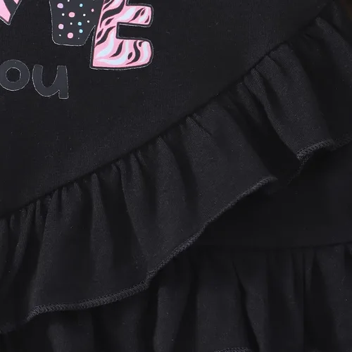 Miniatura 4 de Hinzonek Toddler Baby Girl Bell Bottom Outfits Letter Print Long Sleeve Sweatshirt Top Pullover Floral Flared Pants Set