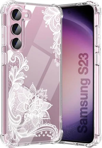 Miniatura 9 de KIOMY Funda Rosa Fucsia Neón para Samsung Galaxy S23 5G, Bumper Antigolpes Cubierta Protectora TPU Flexible Bisel Elevado Diseño Híbrido Ajuste