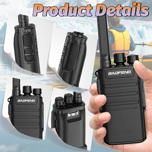 Miniatura 6 de Walkie Talkies recargables de largo alcance para adultos, radio FRS Waki Taki Baofeng Radios Walkie-Talkie Radio bidireccional USB-C 1500mAh batería